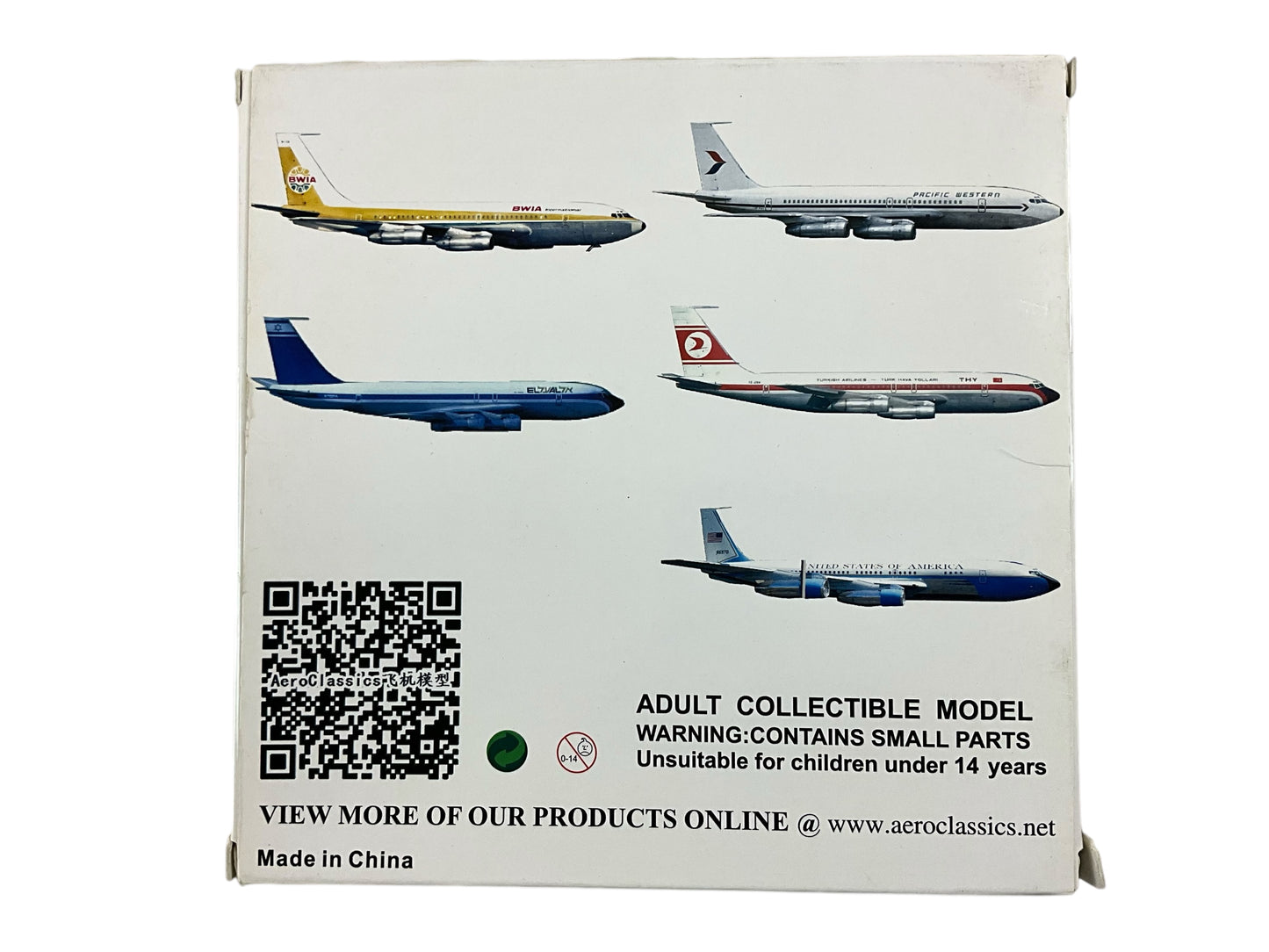 1/200 AeroClassics (WE-PWA-0117) Boeing B707-138BN (C-FPWV) - PWA !st Livery - Pacific Western Airlines (Limited Edition)
