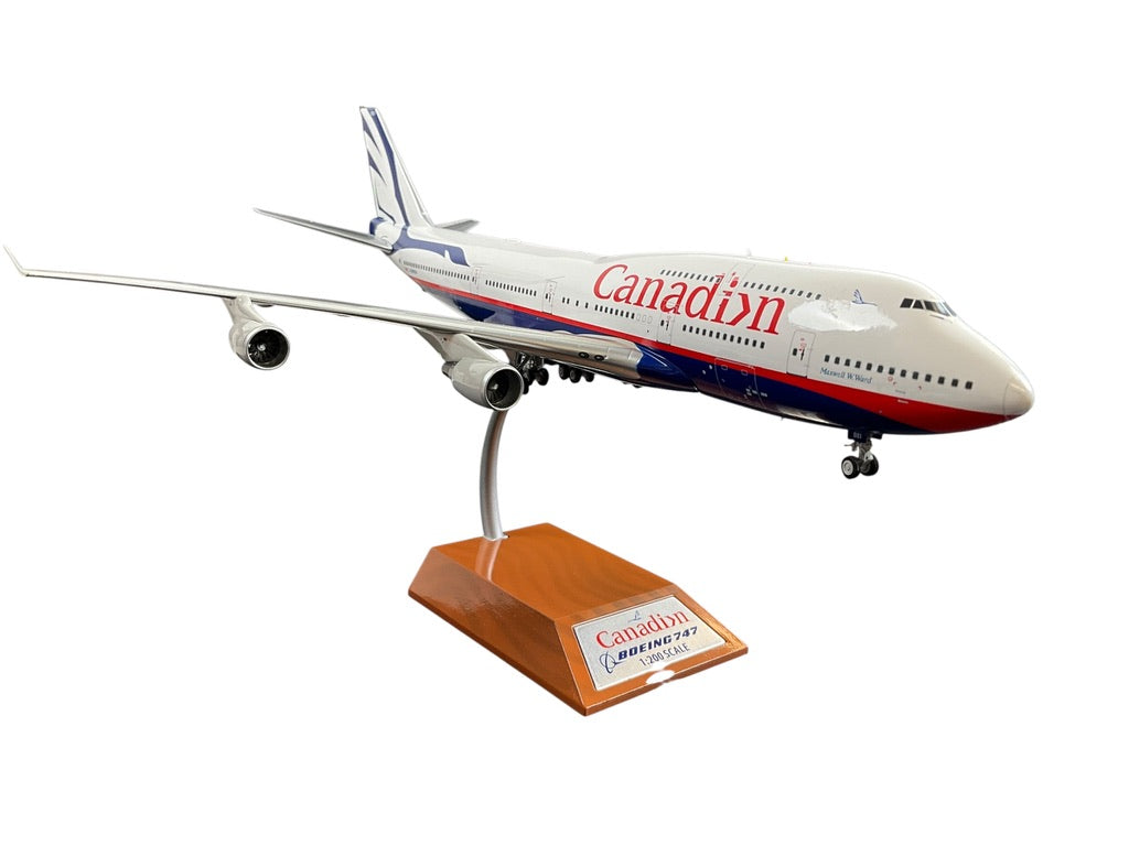 1/200 Inflight200 (IF7440717) Boeing B747-475 (C-GMWW) "Maxwell W. Ward" 2nd C.A.I. - Landor "Proud Wings" Livery - Canadian Airlines International (Limited Edition)