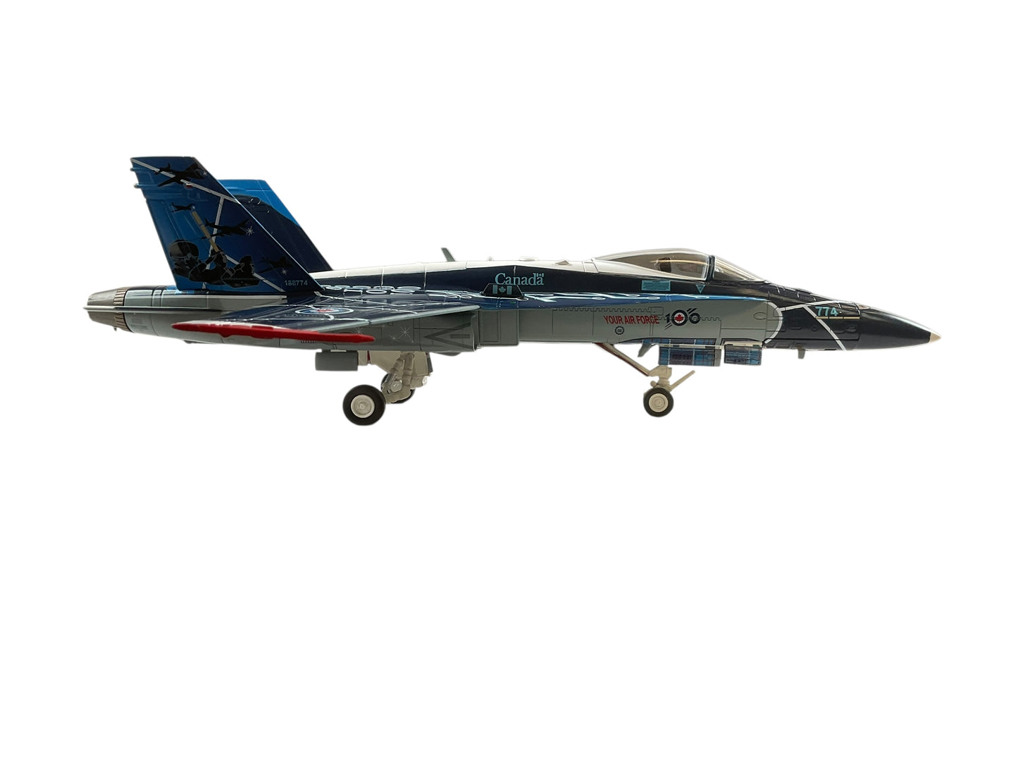 1/72 HobbyMaster (HA3589) McDonnell Douglas CF188 (F18A) Hornet (188774) "R.C.A.F. 100th Anniversary Scheme" R,C.A.F. 2024 (Limited Edition)