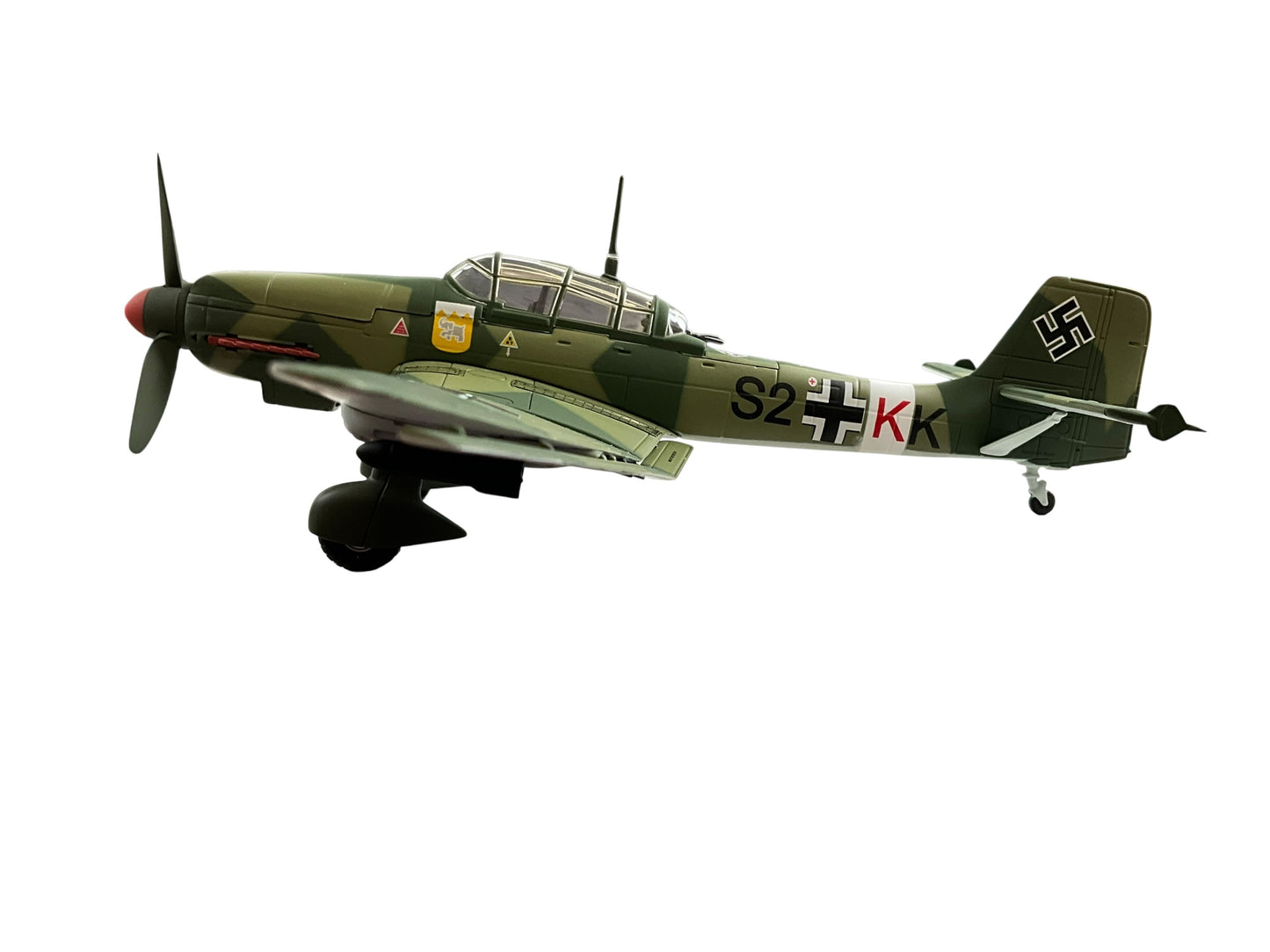1/48 Armour/Franklin Mint (ART.98107 / B11B263) Junkers JU87D3 Stuka (S2+KK) flown by Hans Ulrich Rudel, Russian Front, Kursk Salient Operation Citadel, Summer 1943 Sturzkampfgeschwader 77 (II/StG77) Deutsch Reich's Luftwaffe (Limited Edition)