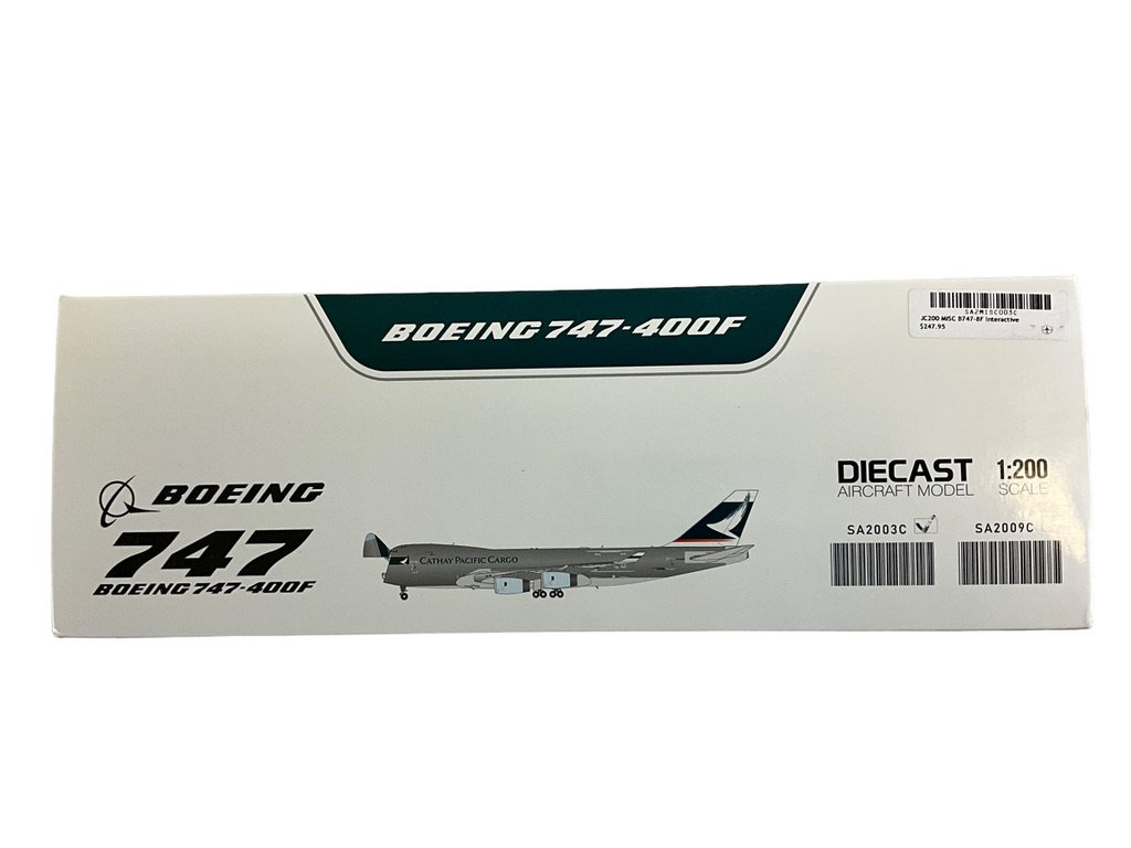 1/200 JC Wings (SA2003C) Boeing B747-400F (B-HUP) Cathay Pacific Cargo Interactive Polished Aluminum Livery (Limited Edition)