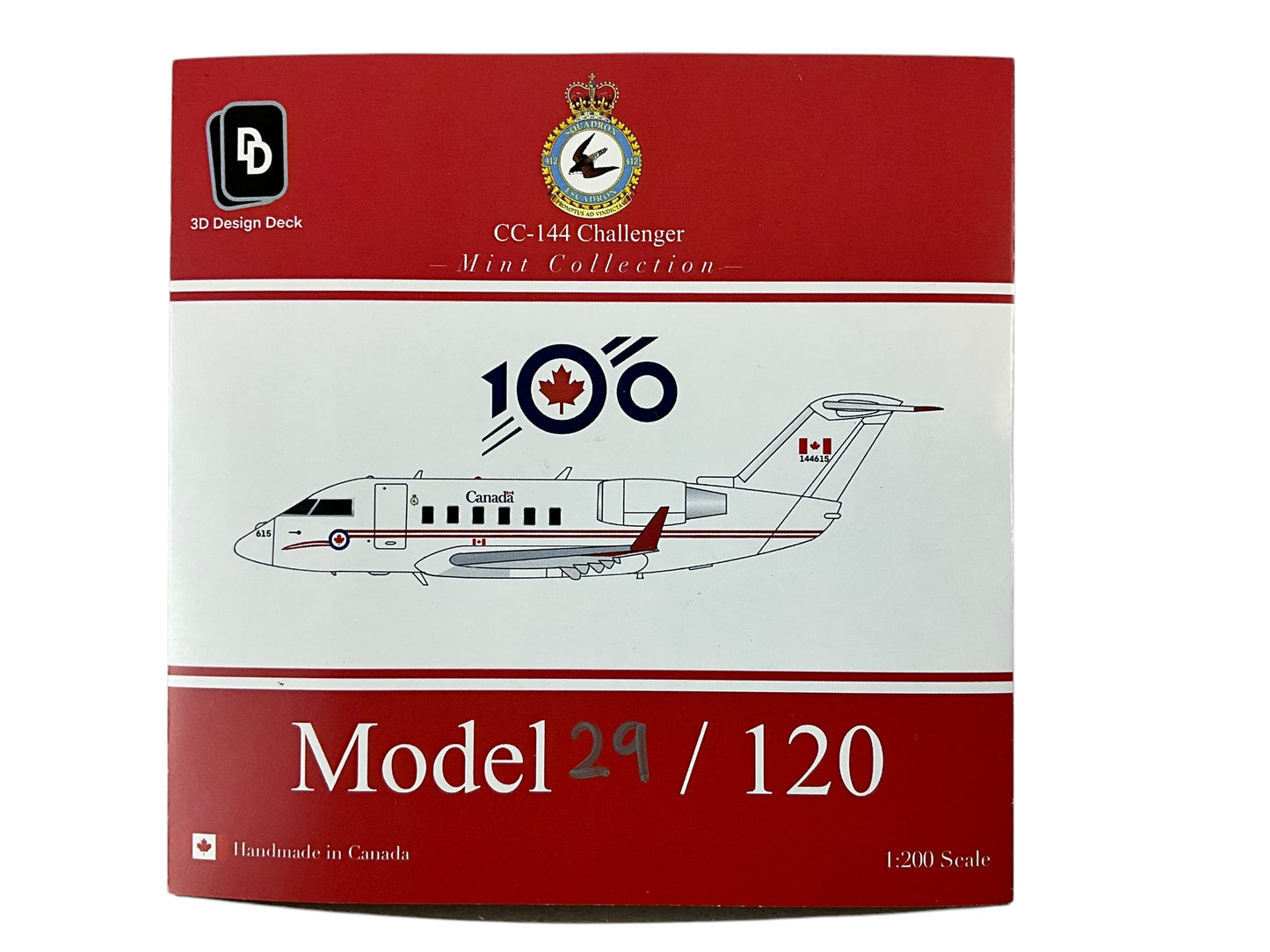 1/200 3D Design Dock (3DD0023) Canadair CC144 (CL604) Challenger (144615) 412 Sqdn Canadian Armed Forces (Limited Edition #29 of ONLY 120)