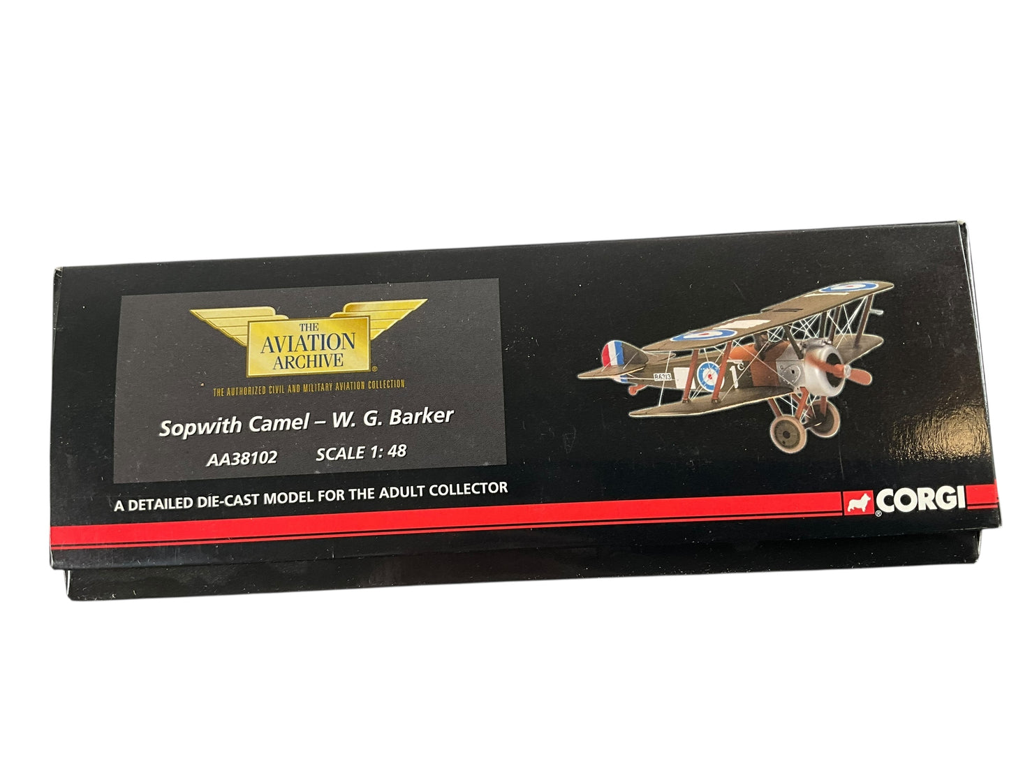 1/48 CORGI (AA38102) SOPWITH CAMEL (B6313) - William George "Billy " Barker - No.28 Sqdn - France Oct 1917 - ROYAL FLYING CORPS (LIMITED EDITION #1663 of ONLY 1750)