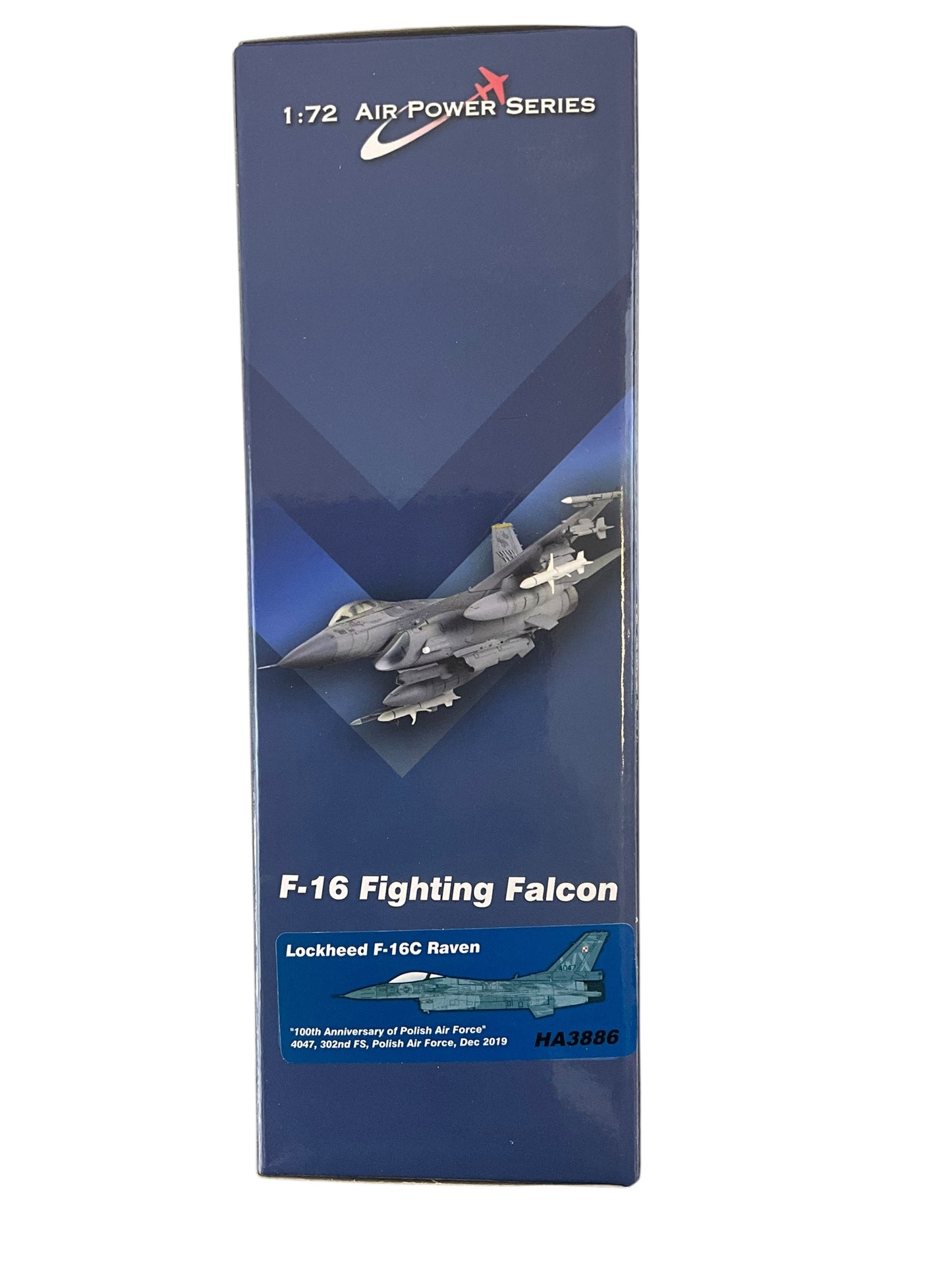 1/72 HobbyMaster (HA3886) Lockheed F16C Raven (4047) "100th Anniversary of the Polish Air Force" 302nd FS, Polish Air Force Dec 2019 (Limited Edition)