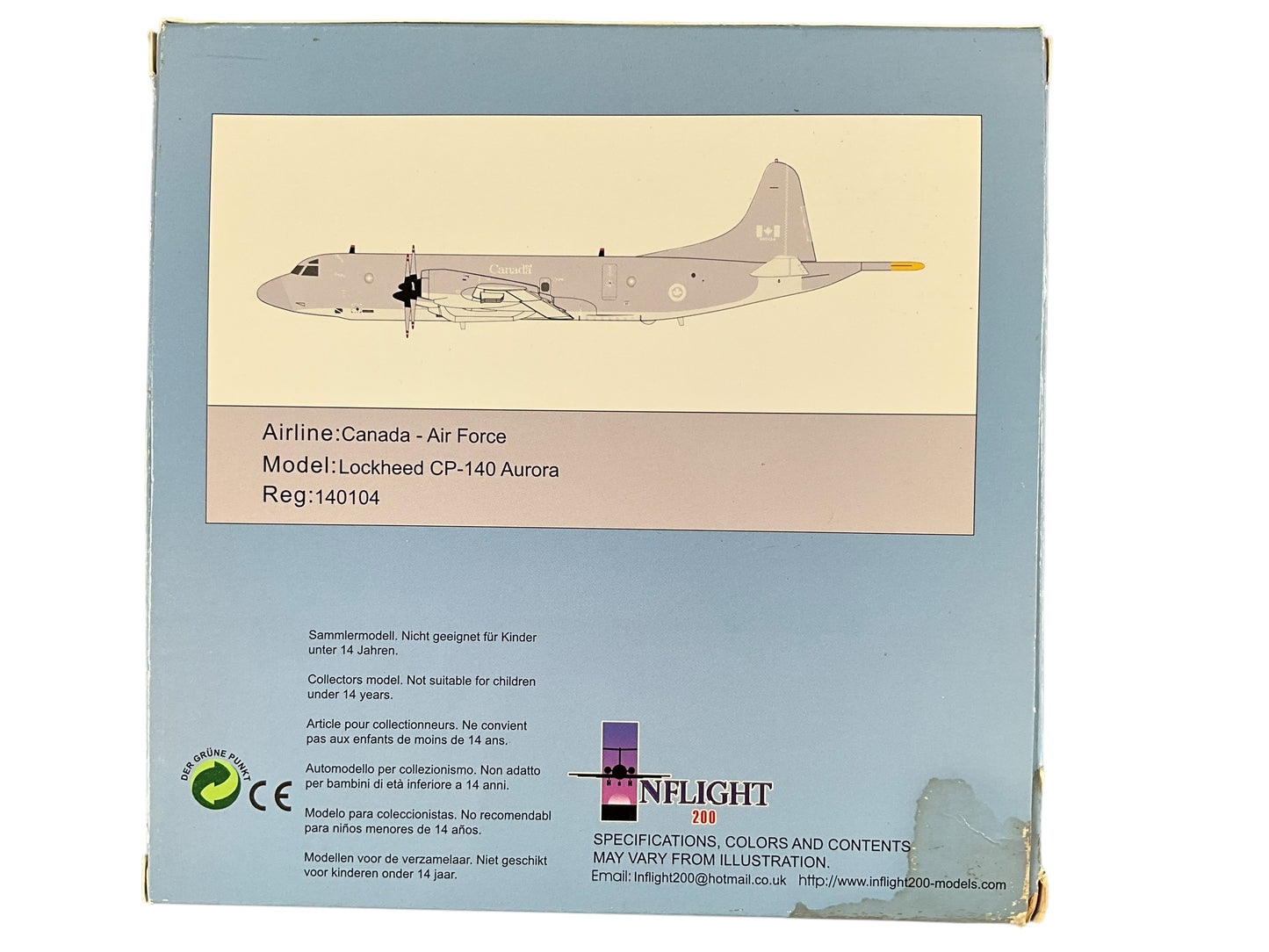 1/200 Inflight200 (IFP30411) Lockheed (P-3C) CP-140 Aurora, 405 "Eagle" Sqdn Canadian Armed Forces (Limited Edition of ONLY 240)