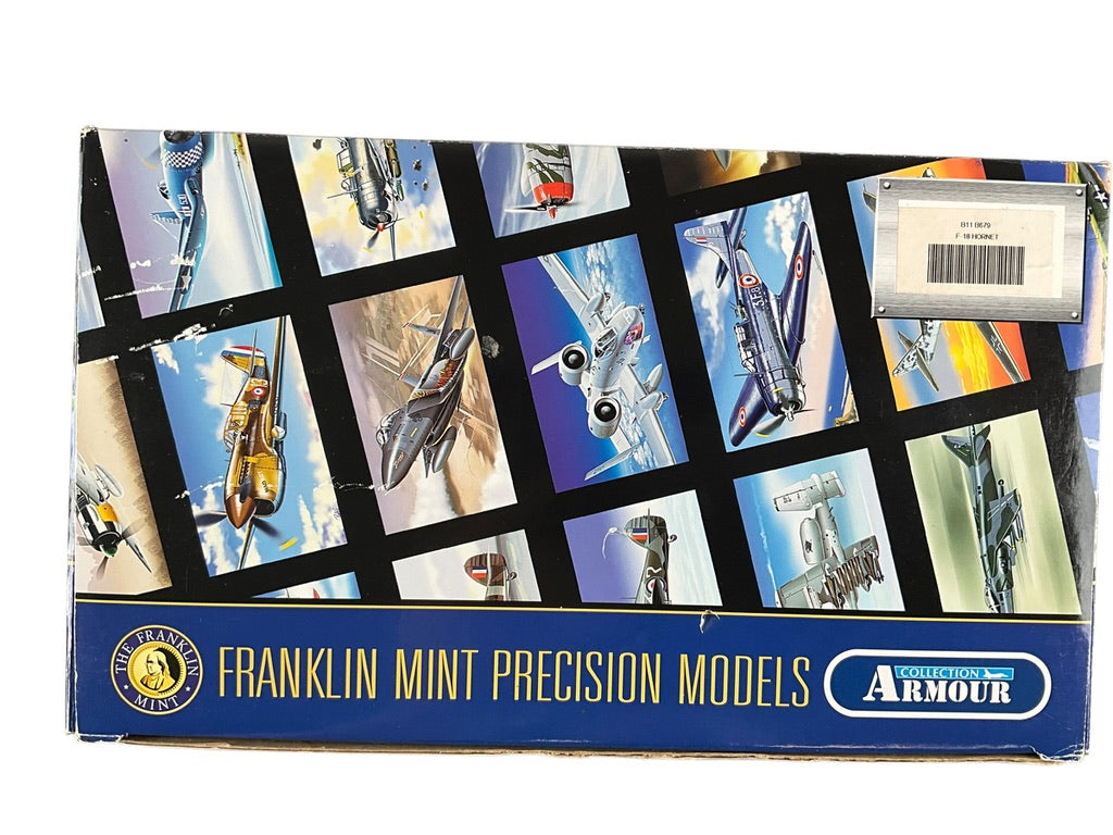 1/48 FRANKLIN-MINT (B11E679) McDONNELL DOUGLAS CF188 HORNET (188762) - 1993 "50th Anniversary of 410 Cougars Sqdn" Airshow Livery - in Lybia No-Fly Zone 2011 - 410 Sqdn C.F.B. Cold Lake, Alberta - CANADIAN ARMED FORCES (Limited Edition of Only 400)