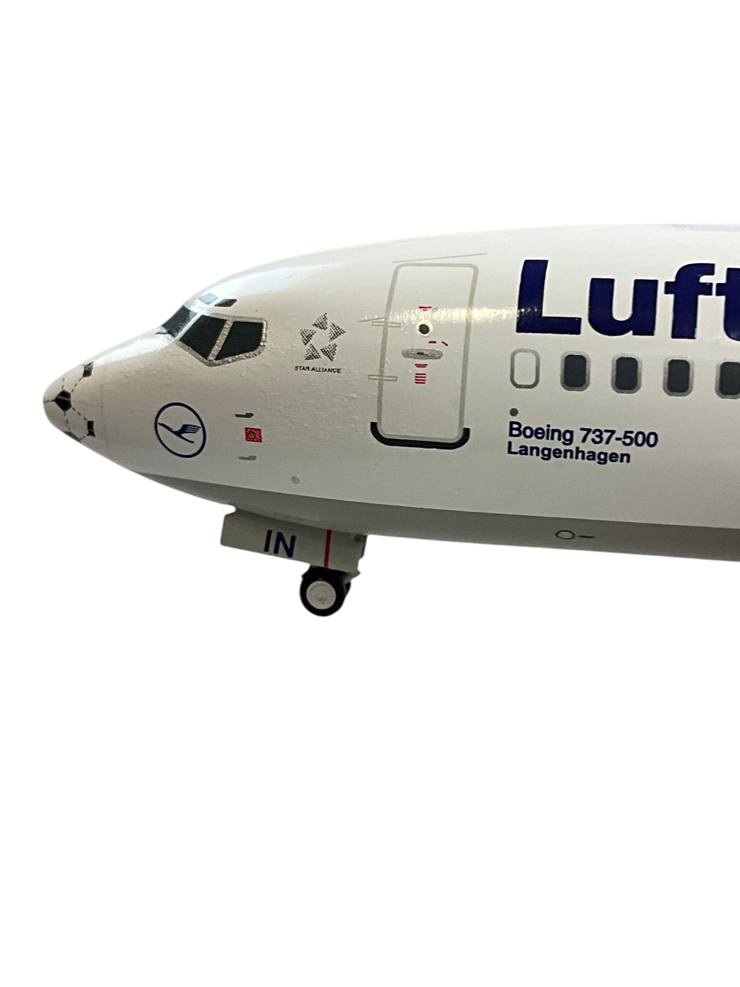 1/200 JC200 (XX2381) Boeing B737-500 (D-ABIN) "Langenhagen"- DLH 6th Livery with Football Nose - Lufthansa (Limited Edition)