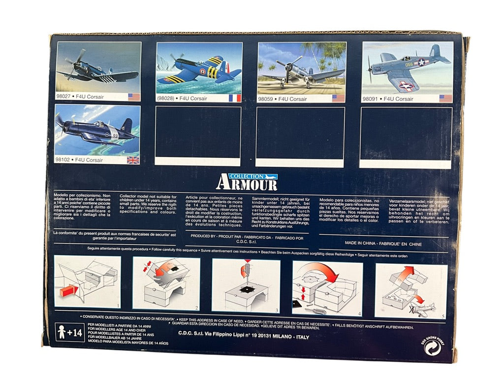 1/48 Armour/Franklin Mint (98059) Chance Vought F4U Corsair (108) flown by WWII Ace G.L.Holowell (8 Kills) VMF11 "DEVIL DOGS" U.S.M.C. (Limited Edition)