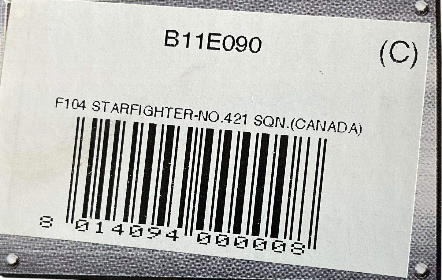 1/48 Franklin Mint/Armour (B11E090) Canadair CF104 (F104G) Starfighter (104668) 421 "Red Indian" Sqdn (Retirement Scheme) Canadian Armed Forces (Limited Edition)