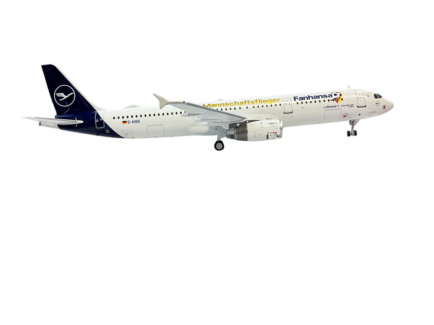 1/200 (Inflight200) J-Fox (JF-A321-024) Airbus A321-200 "Lindau" (D-AISQ) "Fanhansa Mannschaftsflieger" 7th Livery Lufthansa (Limited Edition)
