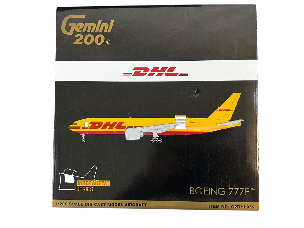 1/200 Gemini200 (G2DHL952) Boeing B777-200LRF (N774CK) "Interactive Series" DHL Courier _ Kalitta Air (limited Edition) 2022 Release