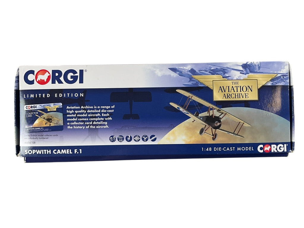 1/48 Corgi (AA38108) Sopwith Camel F-1 (AAB6313) Major William George "Billy" Barker W.W.I C/O No.139 Sqdn R.A.F. Italy, Sept. 1918 (Limited Edition #0965 of Only 1000)