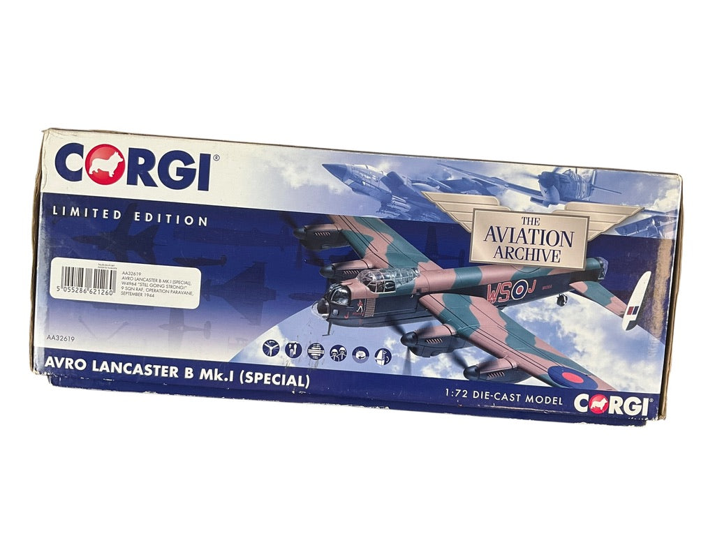 1/72 Corgi (AA32619) Avro Lancaster B Mk.1 Special (W4964 / WS+J) Johnny Walker "Still Going Strong" Operation Catechism "with the 12,000lb Tallboy bomb" 9 Sqdn R.A.F. 12th November 1944 (Limited Edition of ONLY 2200)