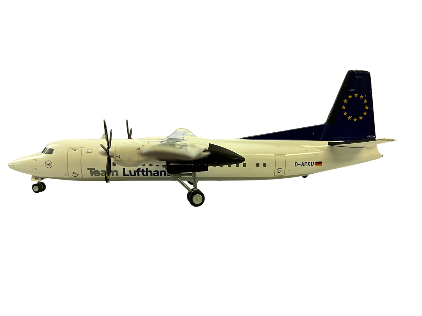 1/200 JC200 (SA2022) Fokker50 (D-AFKU) Operated by Contact Air - Team Lufthansa (Limited Edition)