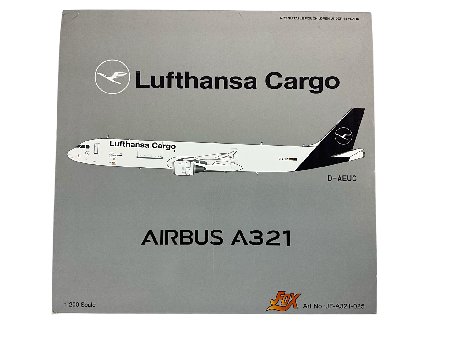 1/200 (Inflight200) J-Fox (JF-A321-025) Airbus A321-200 (D-AEUC) "Hello Europe" 7th Livery Lufthansa Cargo (Limited Edition)