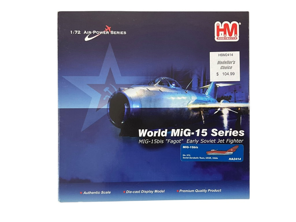 1/72 HobbyMaster (HA2414) MiG15bis "Fagot" (Red-573) "Red Falcons" Soviet Aerobatic Team, U.S.S.R. 1950s (Limited Edition of Only 500)