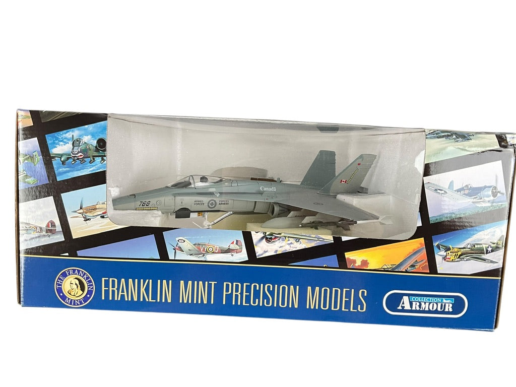 1/48 FRANKLIN-MINT (B11E123) McDONNELL-DOUGLAS CF188 HORNET (188766) Low Vis Blue-Gray Camoflage Livery 1st CAD,CFB Baden/Soelingen Germany 439 SabreTooth Tiger Sqdn 1991 - Later 416,441 & 409 Sqdn -CANADIAN ARMED FORCES (LIMITED EDITION #154 of ONLY 250)