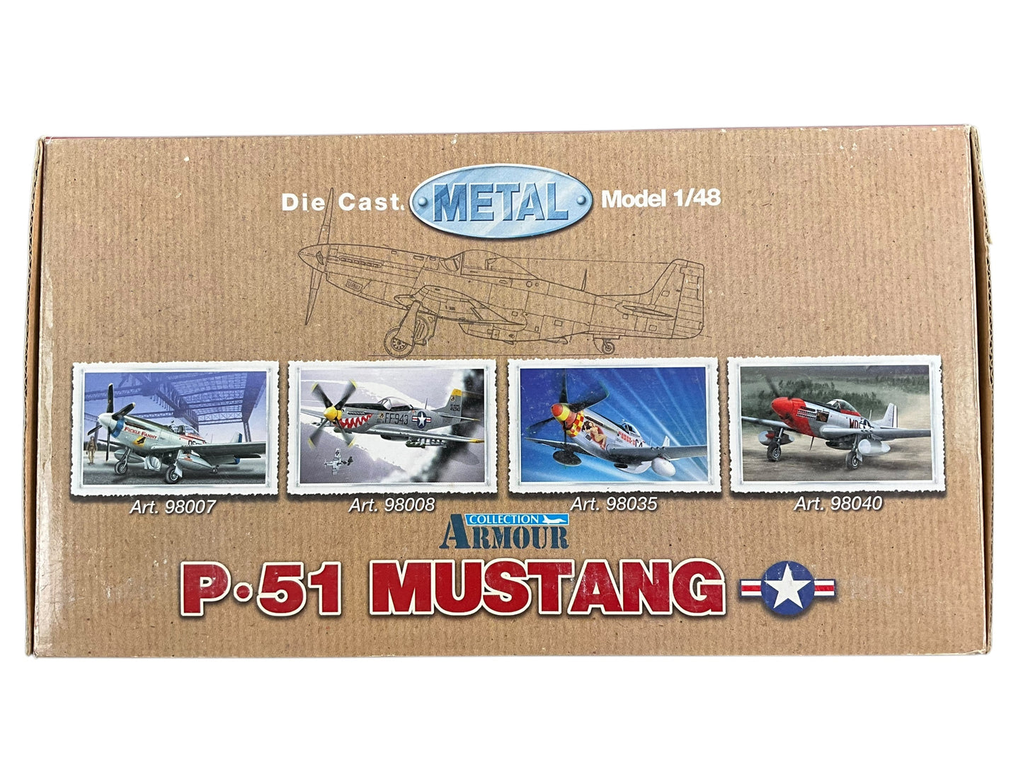 1/48 Armour/Franklin Mint (ART.98005/B11F047-C) North American P51D Mustang (WR+Z/413305) "THE HUNTER TEXAS" flown by WWII Ace 1st Lt. Henry Brown (26 Kills) 354th FS 355th FG 8th AF U.S.A.A.F. 1944 (Limited Edition)