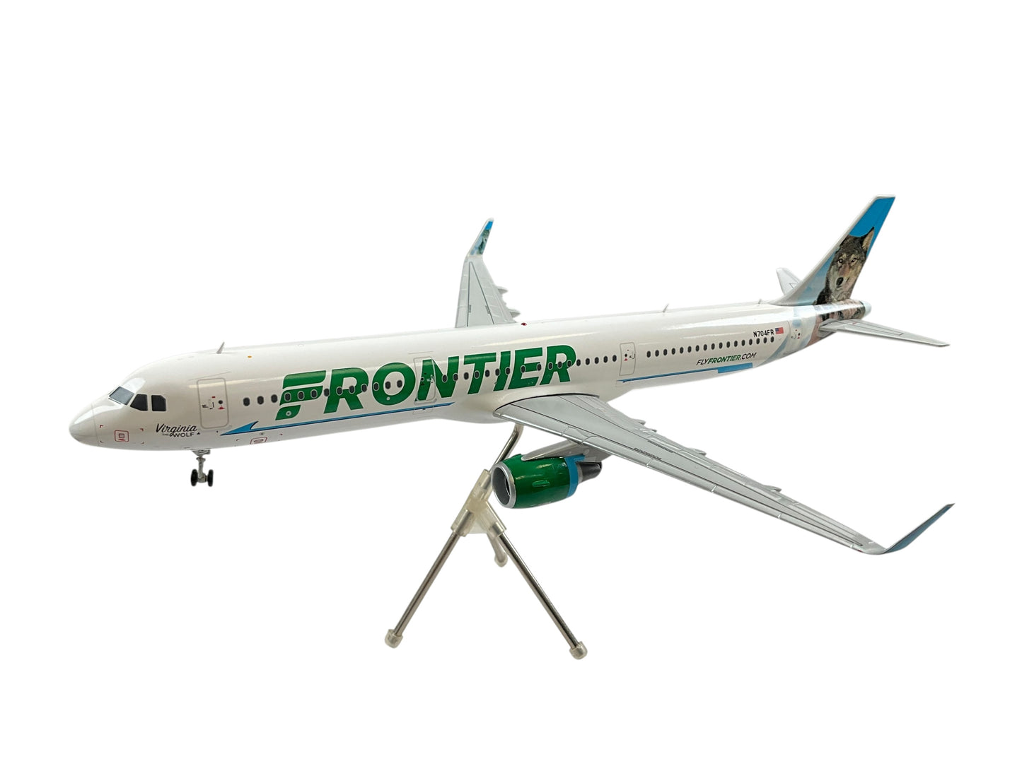 1/200 Gemini200 (G2FFT972) Airbus A321 (N704FR) CargoDawg Airplanes "Virginia the Wolf" Tail (Limited Edition) 2021 Release