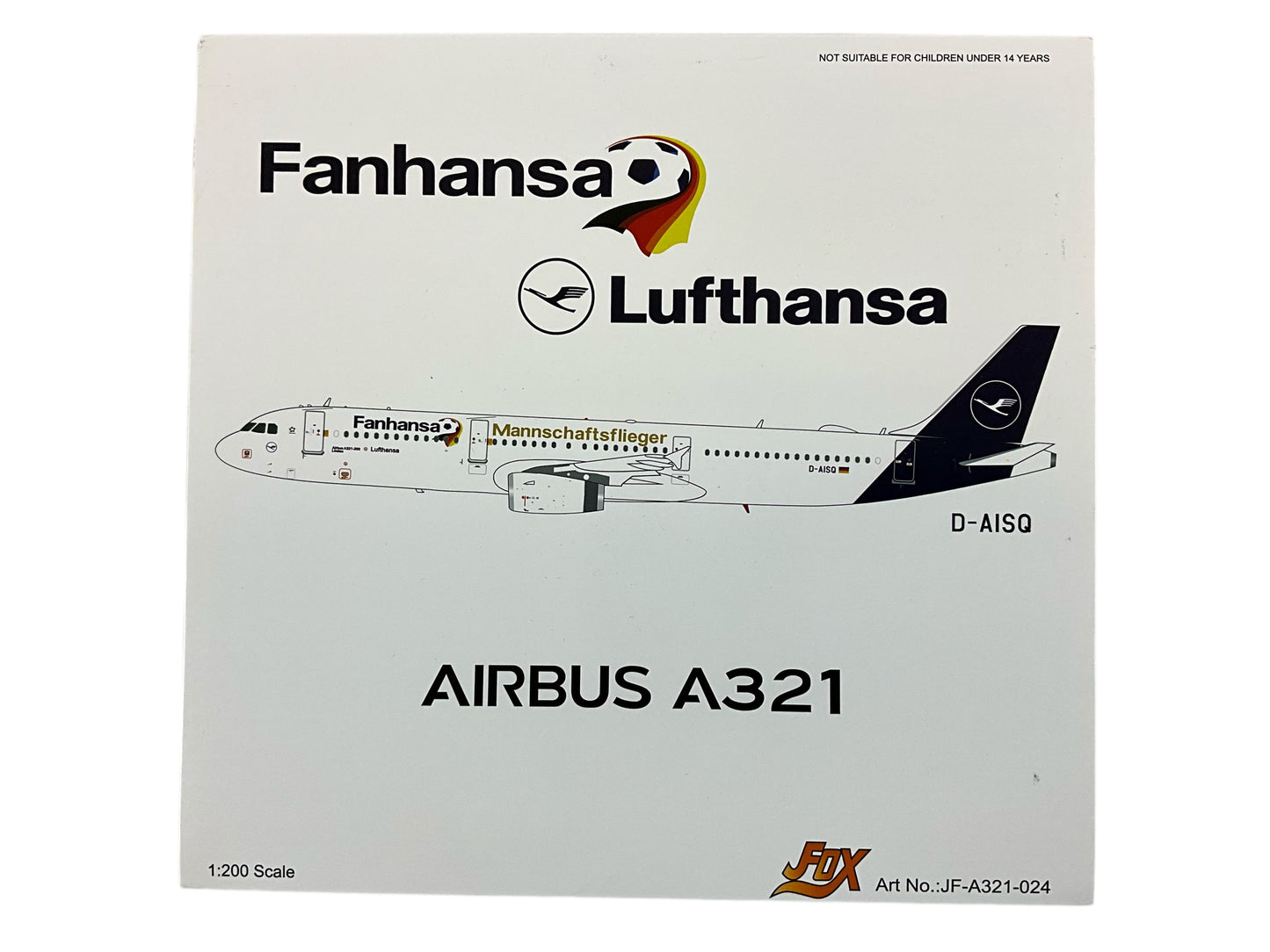 1/200 (Inflight200) J-Fox (JF-A321-024) Airbus A321-200 "Lindau" (D-AISQ) "Fanhansa Mannschaftsflieger" 7th Livery Lufthansa (Limited Edition)