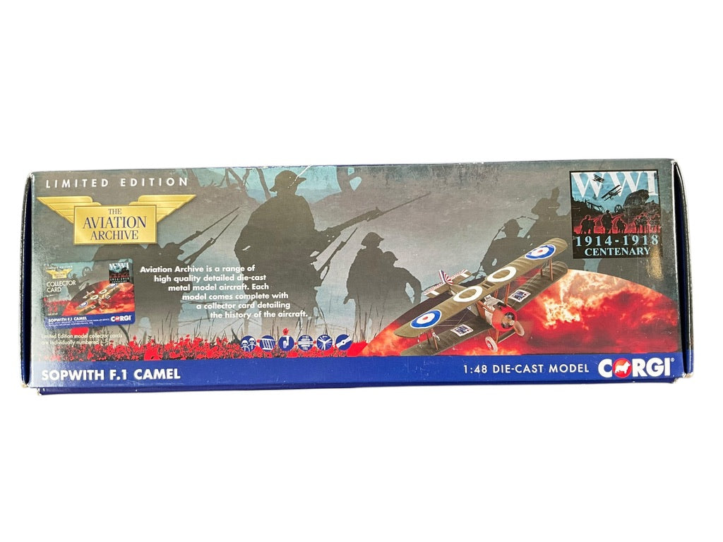 1/48 Corgi (AA38109) Sopwith F.1 Camel (B6491) flown by Flt/Lt Lloyd S, Breadner Naval 3 Sqdn R.N.A.S. Bray Dunes Aerodrome, France, 1918 (Limited Edition #0864 of Only 1000)