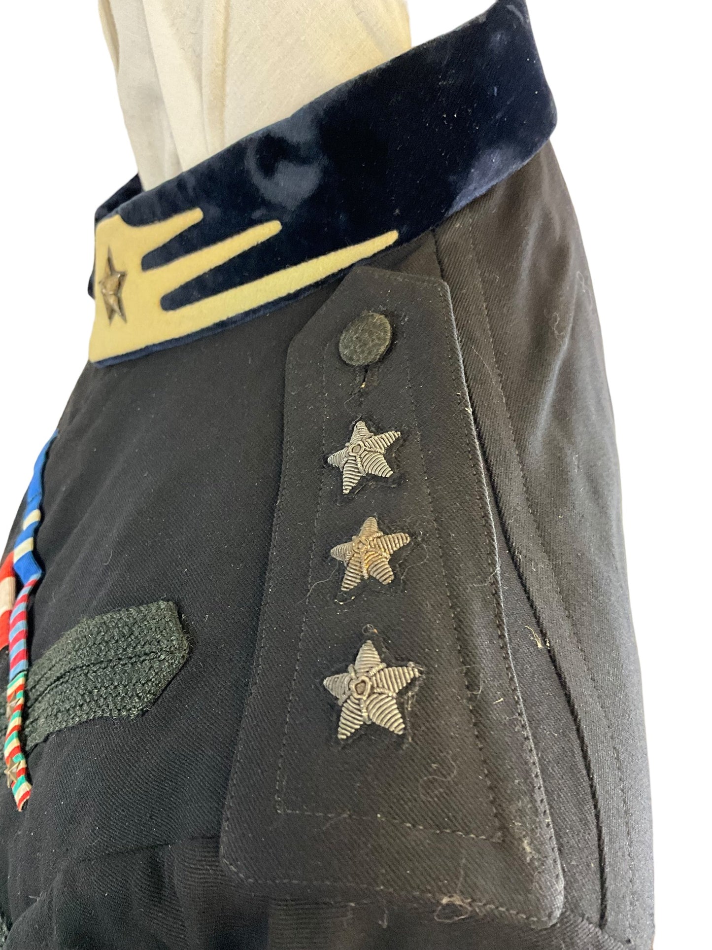 WW1 Italian Italy Black Officers Patrol Tunic Jacket with Ribbon Bar