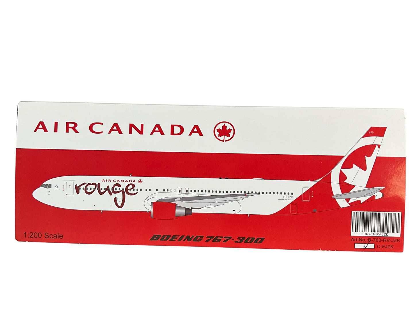 1/200 (Inflight200) B-Models (B763RV-JZK) Boeing B767-300ER (C-FJZK) - No Winglets - 1st ACA-Rouge Livery, Air Canada "Rouge" (Limited Edition)