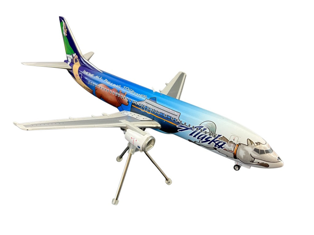 1/200 Gemini200 (G2ASA174) Boeing B737-400 (N705AS) "CargoDawg" DogSled & Alaska Attractions Livery - Alaska Airlines (Limited Edition) 2009 Release