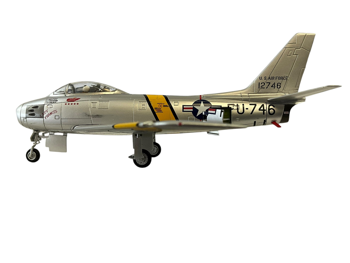 1/200 HobbyMaster (HA4315) North American F86E Sabre (FU746) "Lady Francis" flown by Colonel Francis S. Gabreski (5 Kills) & Major William H. Westcott 25th FS, 1st FW , U.S.A.F. Sout Korea Oct 1951 (Limited Edition of Only 600)