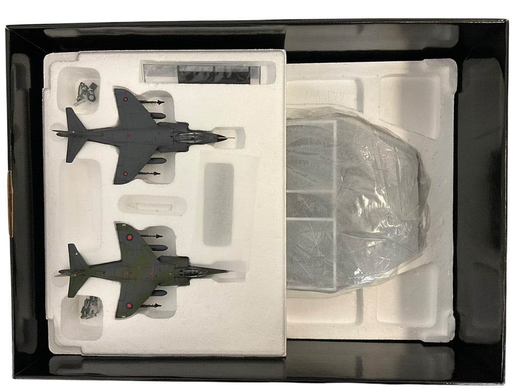 1/72 Corgi (AA39901) B.A.E. Sea Harrier FRS.Mk1 (ZA174) FAA 801 & Harrier GR3 (XW767) No.1 Sqn RAF HMS Hermes Diorama (Limited Edition #1331 of ONLY 1460)
