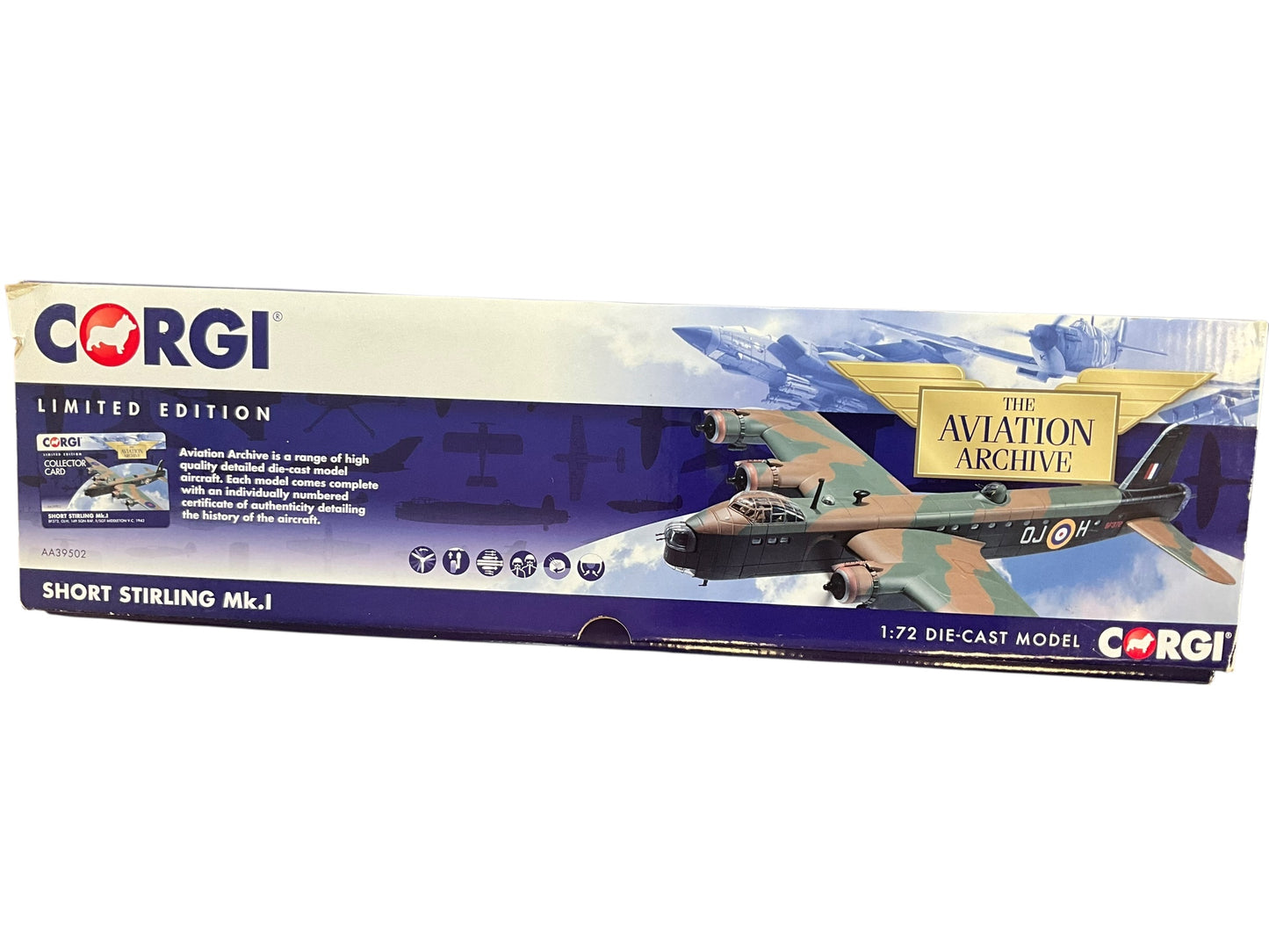 1/72 Corgi (AA39502) Short Stirling MK.I (BF372 /OJ+H) flown by F/SGT Rawdon ‘Ron’ Middelton V.C., 149 Sqdn R.A.F. (Limited Edition #1556 of Only 2200)