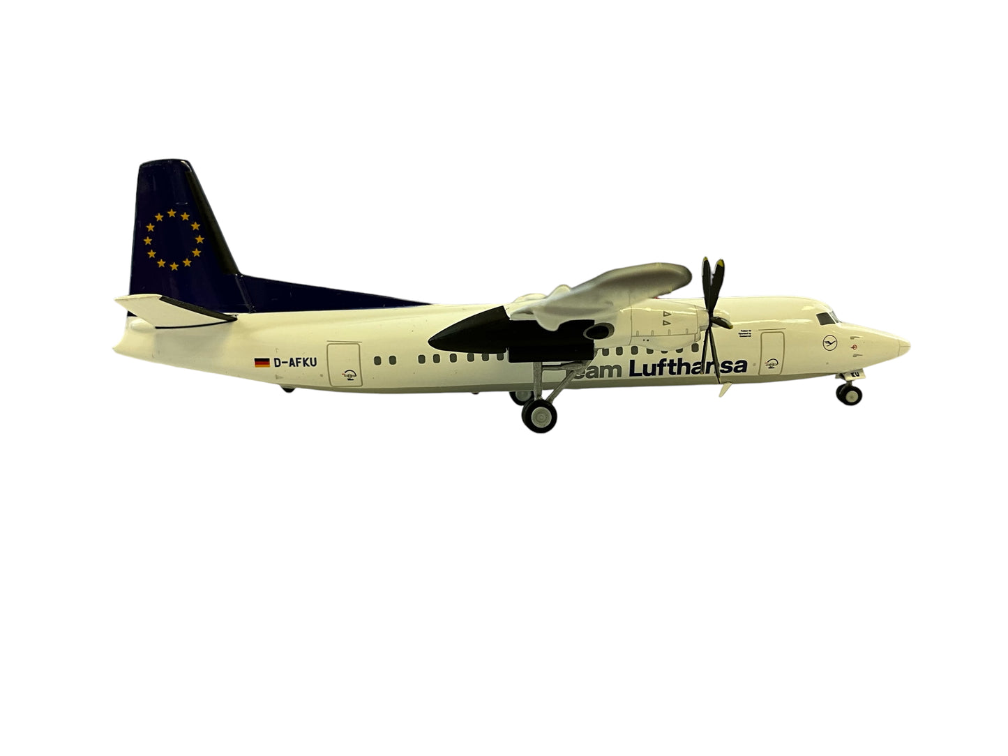 1/200 JC200 (SA2022) Fokker50 (D-AFKU) Operated by Contact Air - Team Lufthansa (Limited Edition)