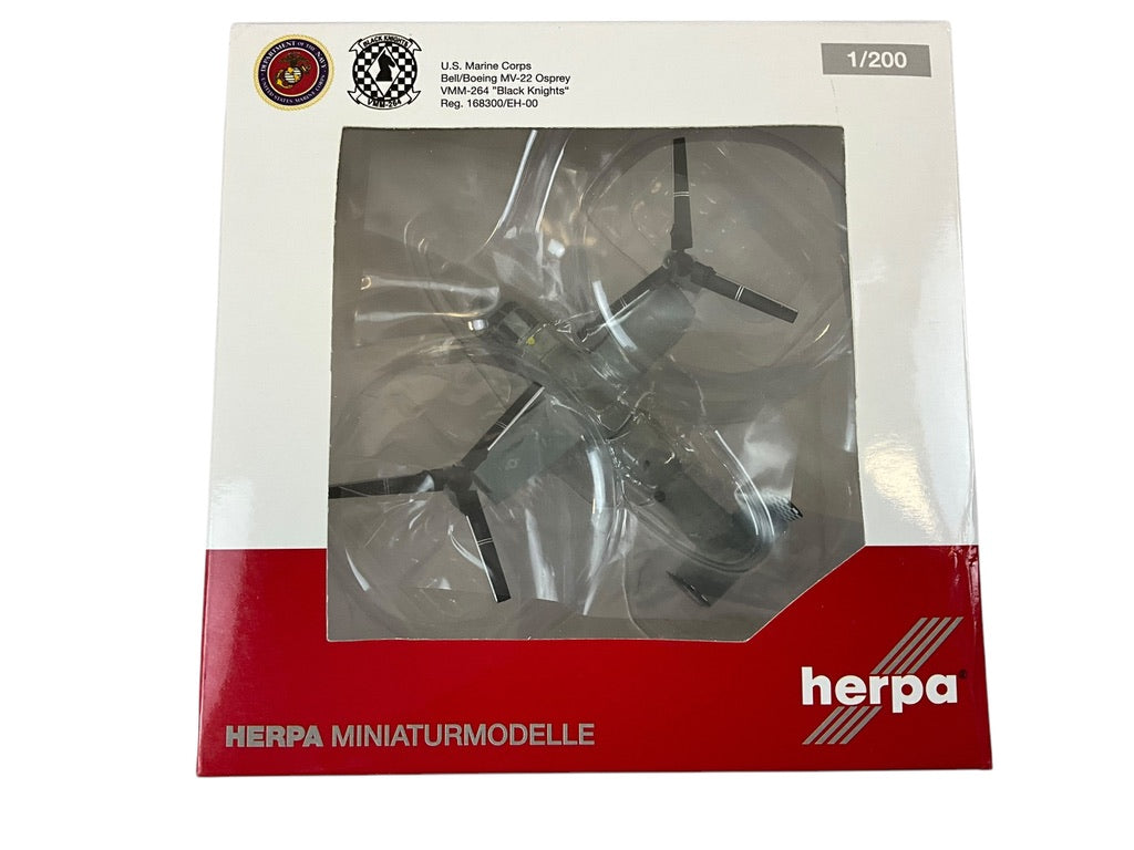 1/200 Herpa (557696) Bell/Boeing MV22 Osprey (168300/EH-00) VMM264 "Black Knights" U.S.Marine Corps (Limited Edition)