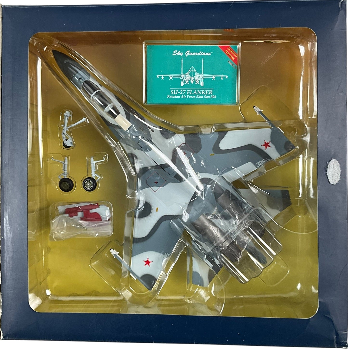 1/72 (Witty Wings) Sky Guardians (WTW-72-014-014) Sukhoi SU27SKM Flanker-B (Blue 305) 3-Tone Grey Camo, Zhukovskiy AB 2003, Russia Air Force (Limited Edition #183 of Only 1000) 2011 Release