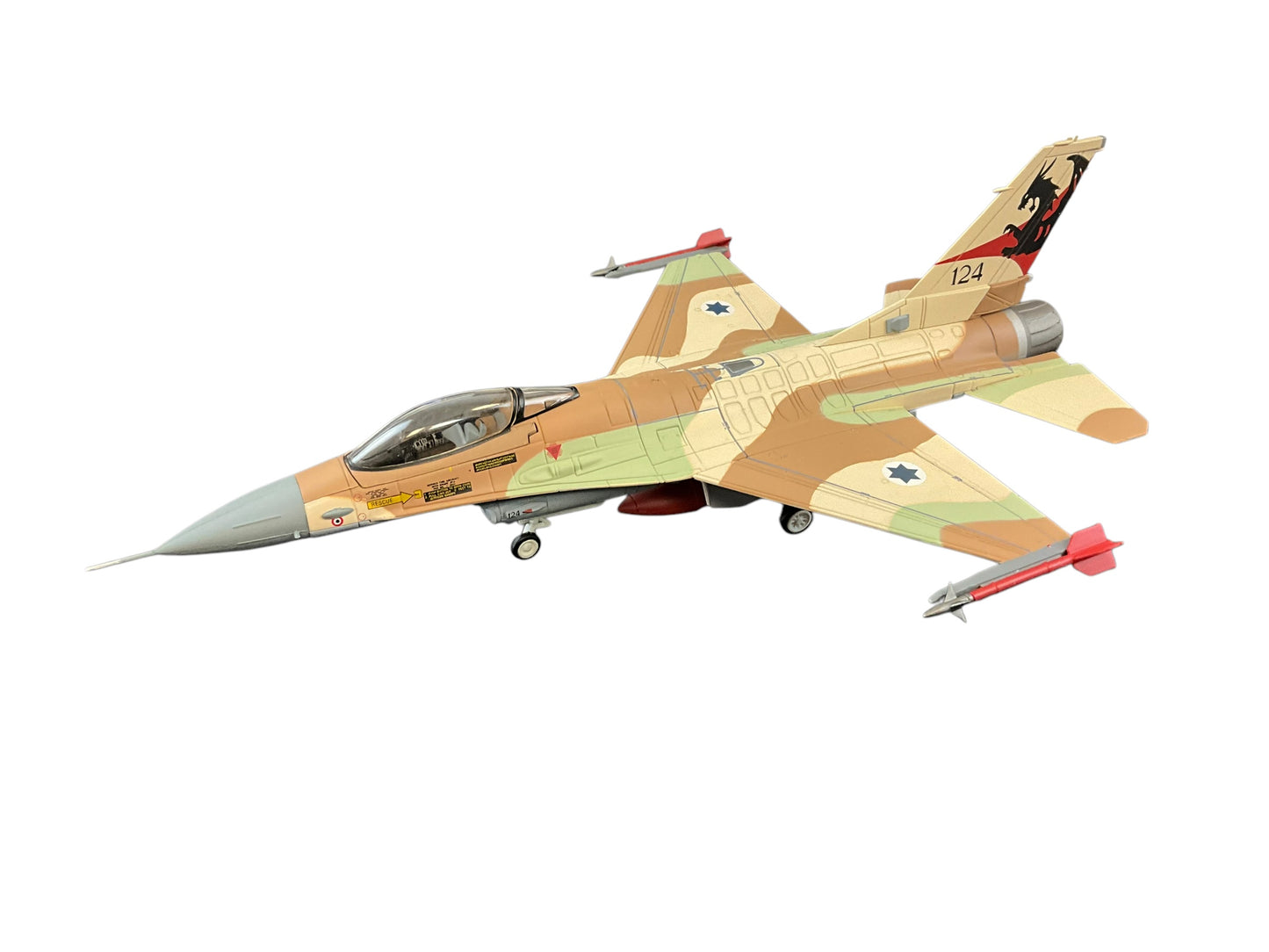 1/72 HobbyMaster (HA3825) General Dynamics F16A (Fighting Falcon) Netz (124) 115 "Flying Dragon Sqdn" I.A.F. 2012 (Limited Edition of Only 1000)