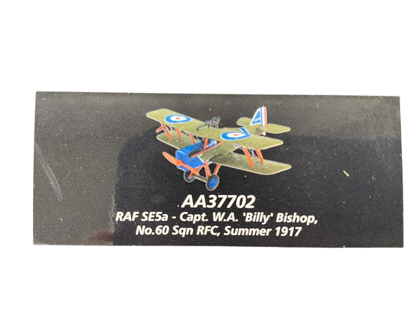 1/48 Corgi (AA37702) Royal Aircraft Factory SE5a (A8936) flown by Capt. W.A. "Billy" Bishop (Allies Ace of Aces with 72 Kills) No,80 Sqdn R.F.C. (Limited Edition of Only 3710)