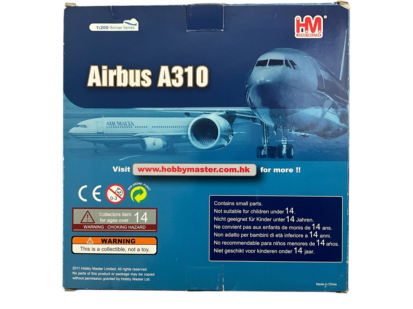 1/200 Hobbymaster (HL6004) Airbus A310-304 (C-GRYD) Transitional Livery with Royal Airlines Tail & CANADA 3000 Titles (Limited Edition)