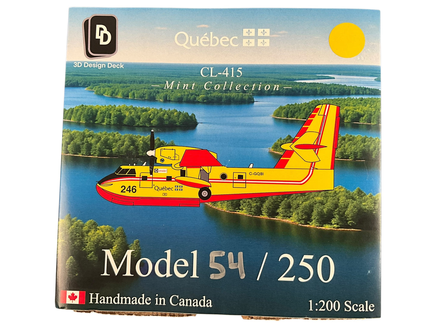 1/200 3D Design Deck (3DD0108) Bombardier CL415 Water Bomber (C-GQBI / #246) Province of Quebec (Limited Edition #54 of Only 250)