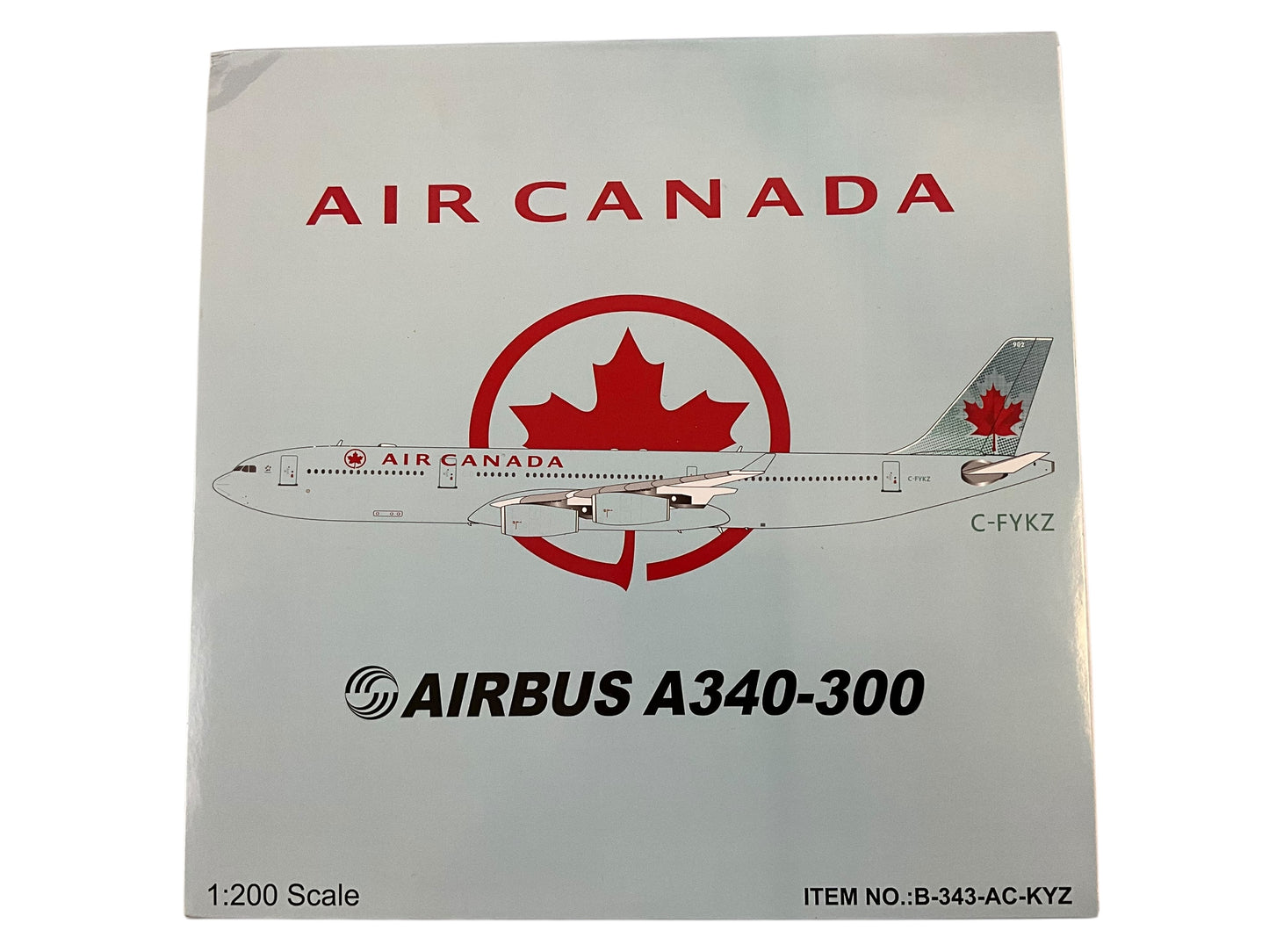 1/200 (Inflight200 ) B-Models (B-343-AC-KYZ) Airbus A340-300 (C-FYKZ) Sky-Blue ACA-5th Livery Air Canada (Limited Edition)
