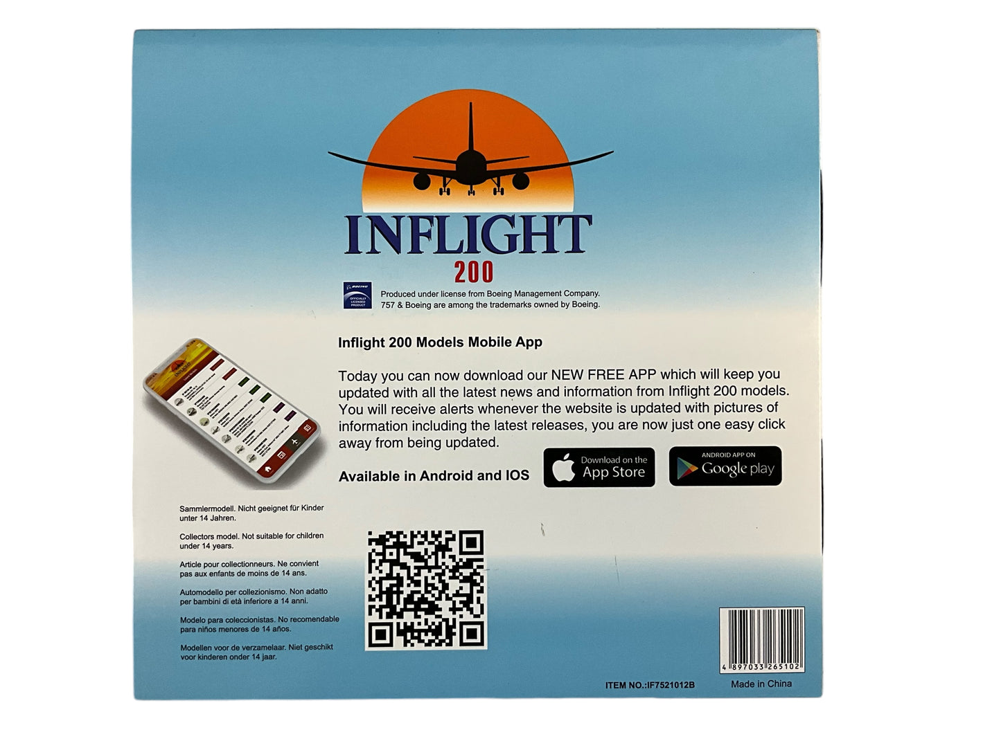 1/200 Inflight200 (IF7521012B) Boeing B757-200 (C-FOOE) Canada3000 (Limited Edition)
