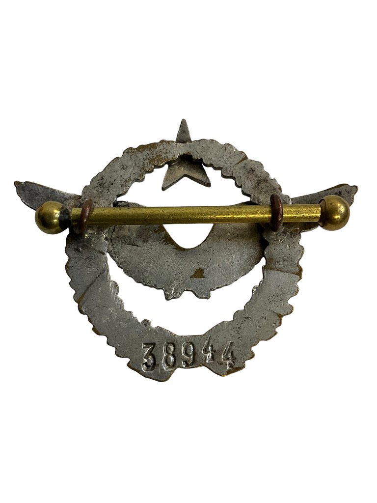 Between the Wars French Air Service Pilots Badge Numbered 38944