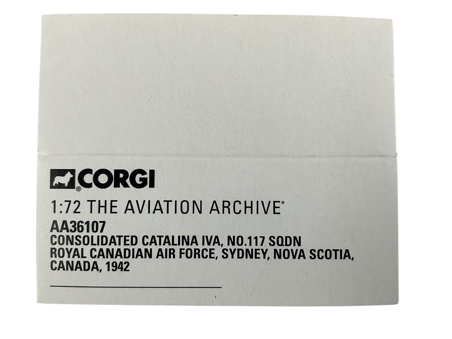 1/72 Corgi (AA36107) Consolidated (Catalina PBY-5A) Canso IVA (JX580) No. 117 Sqdn R.C.A.F. Sydney, Nova Scotia, 1942 Limited Edition #0820 of Only 1000)