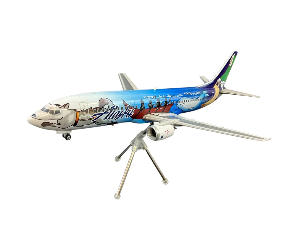 1/200 Gemini200 (G2ASA174) Boeing B737-400 (N705AS) "CargoDawg" DogSled & Alaska Attractions Livery - Alaska Airlines (Limited Edition) 2009 Release