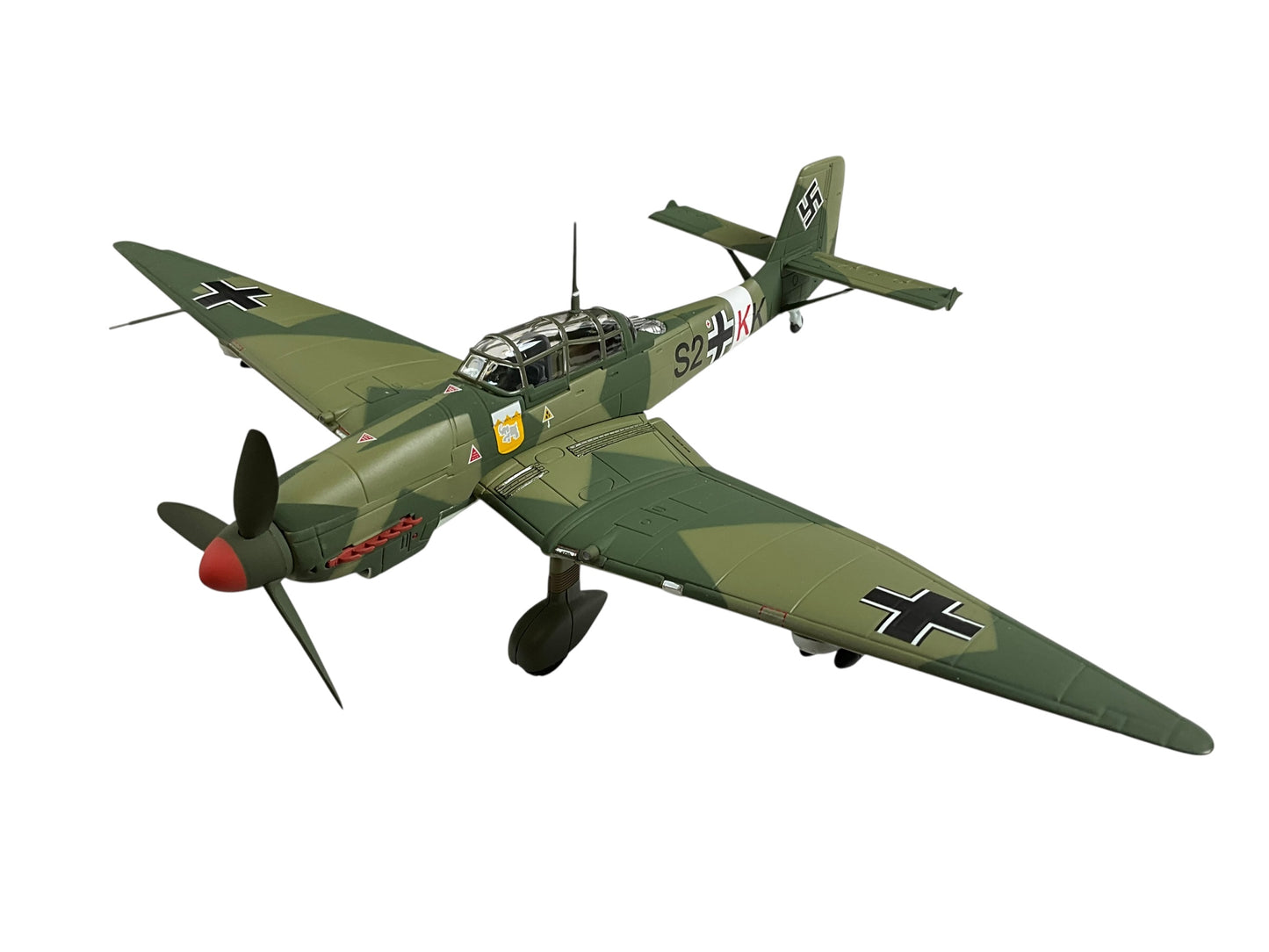 1/48 Armour/Franklin Mint (ART.98107 / B11B263) Junkers JU87D3 Stuka (S2+KK) flown by Hans Ulrich Rudel, Russian Front, Kursk Salient Operation Citadel, Summer 1943 Sturzkampfgeschwader 77 (II/StG77) Deutsch Reich's Luftwaffe (Limited Edition)