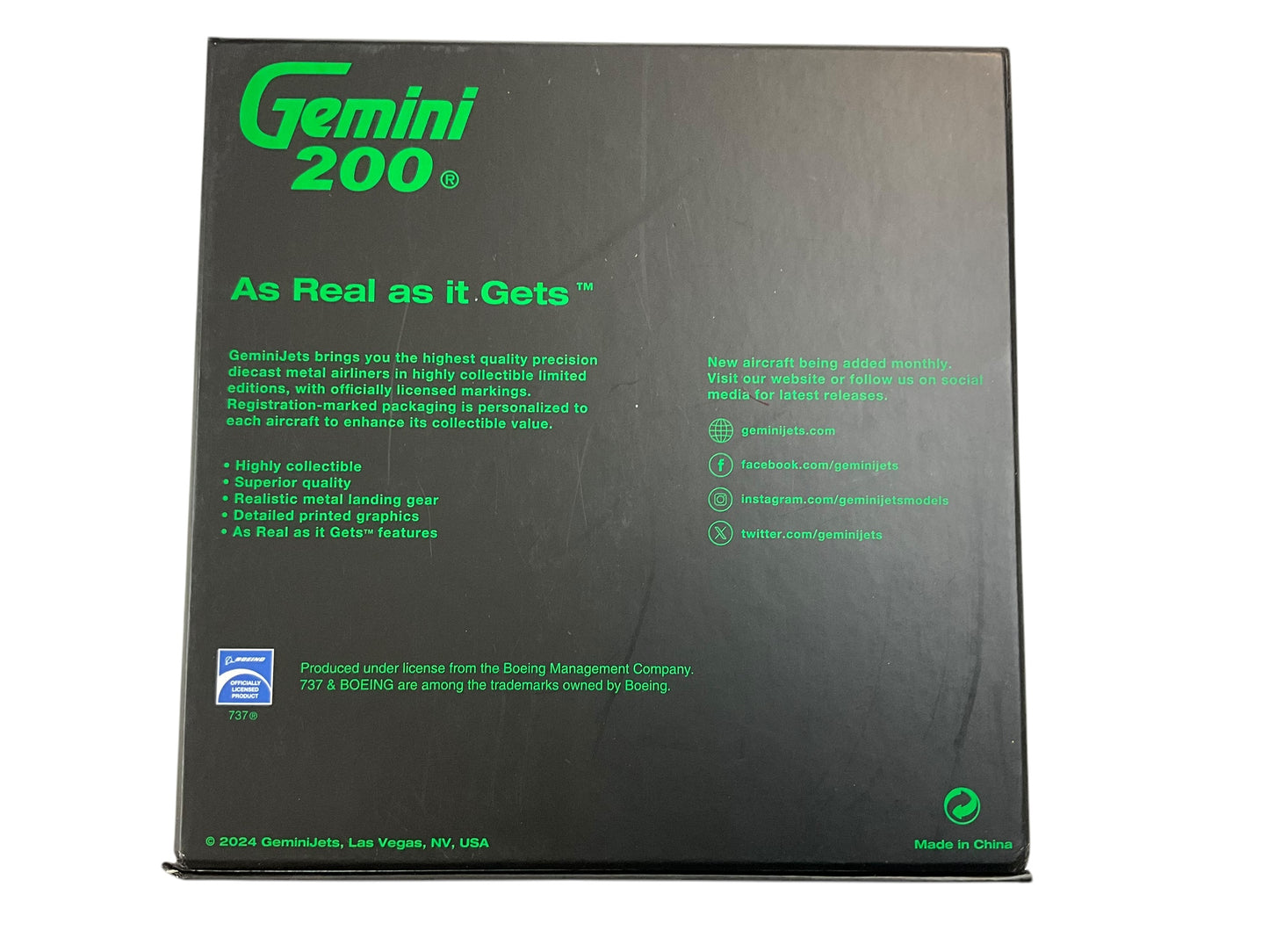 1/200 Gemini200 (G2BFL1308) Boeing B737-30-0SF (C-FBAE) Buffalo Airways) (Limited Edition) 2024 Release