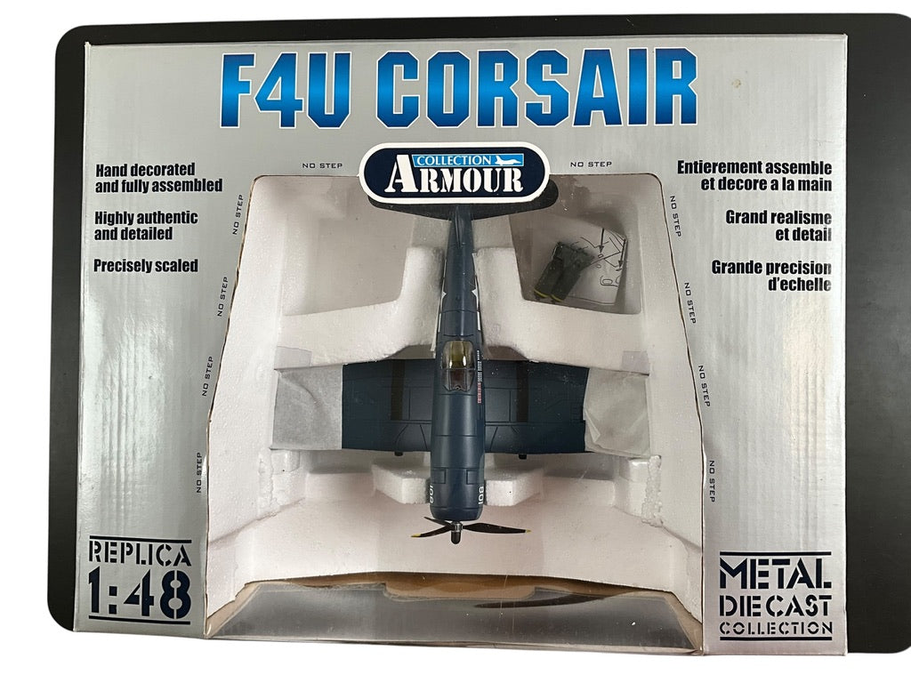 1/48 Armour/Franklin Mint (98059) Chance Vought F4U Corsair (108) flown by WWII Ace G.L.Holowell (8 Kills) VMF11 "DEVIL DOGS" U.S.M.C. (Limited Edition)