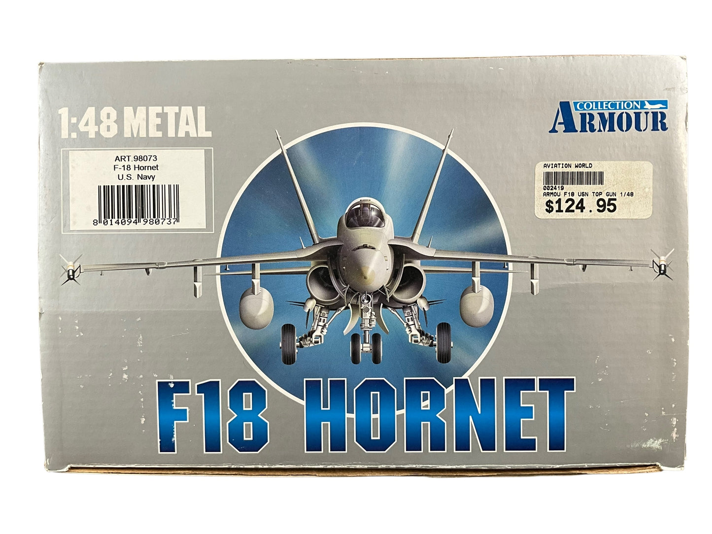 1/48 Armour/Franklin Mint (ART.98073) McDonnell Douglas (00) F18B Hornet "Top Gun" Black Livery, U.S.Navy (Limited Edition)