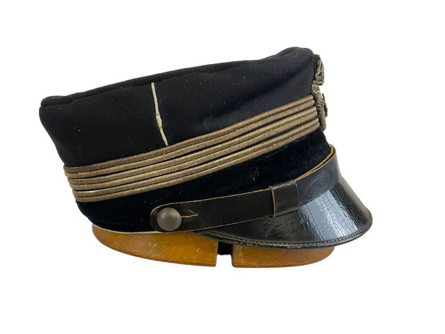 WW1 Italy Italian Army Aviation Officers Peak Cap Black