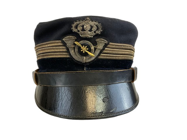 WW1 Italy Italian Army Aviation Officers Peak Cap Black