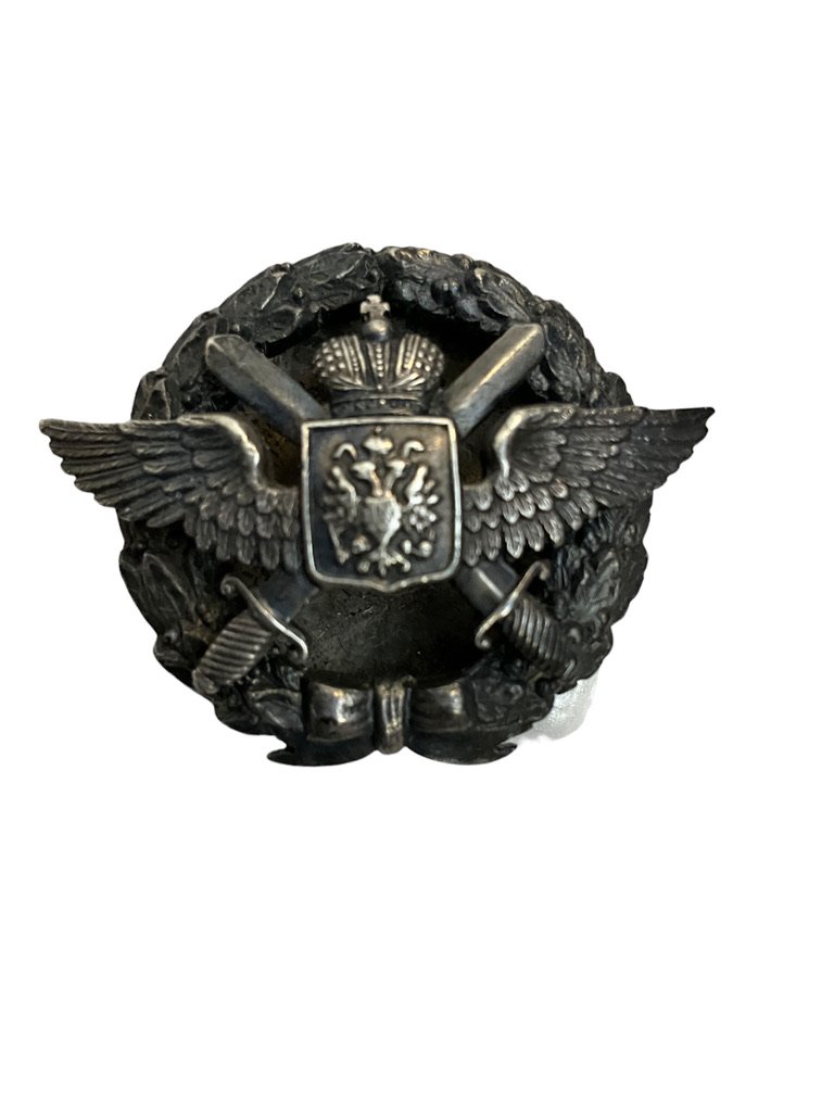 WW1 Imperial Russian Pilots Badge Hallmarked with Backing Plate